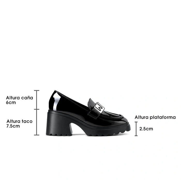 weide Mocasin Mujer Olimpia Negro Weide Envío gratis