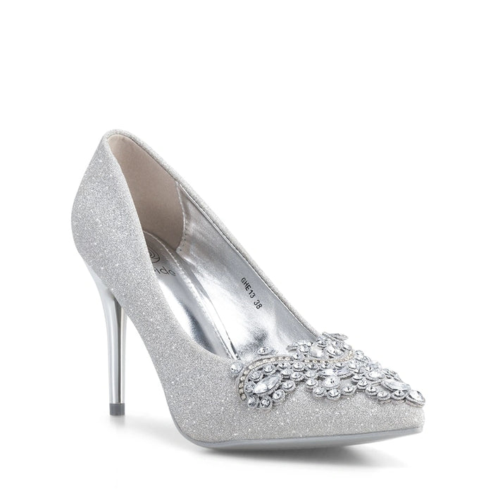 weide Zapatos Taco Mujer Javiera Plateado Weide Oferta especial