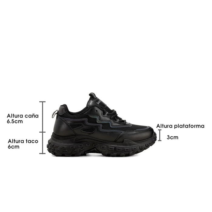 weide ZAPATILLAS PLATAFORMA MUJER NEGRO WEIDE SL02 Promoción trimestral