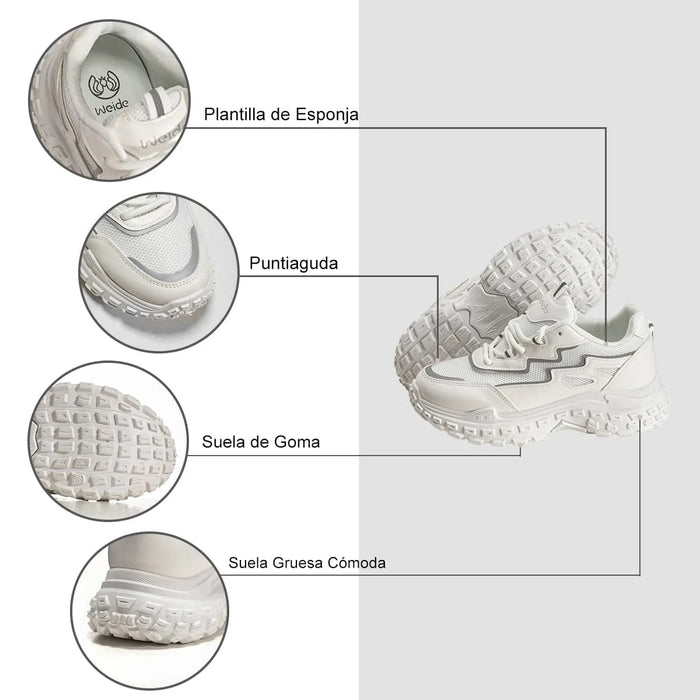 weide ZAPATILLAS PLATAFORMA MUJER BLANCO WEIDE SL02 Limitado a 3 días