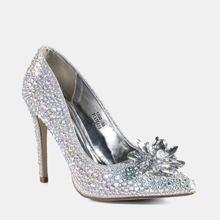weide Zapatos Taco Mujer Alfonsina Plateado Weide Último día