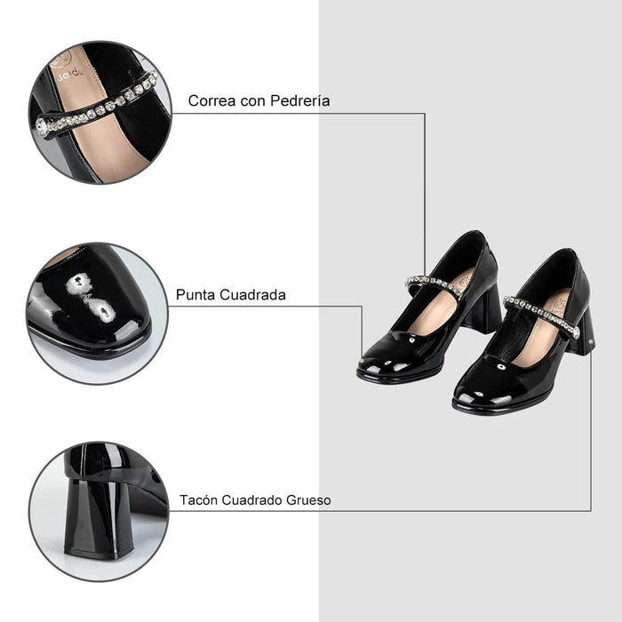 weide ZAPATOS MARY JANE MUJER NEGRO WEIDE YL62 Rebajas top