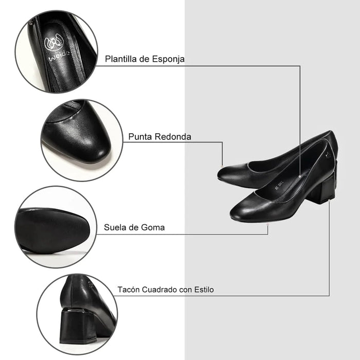 weide ZAPATOS DE TACO MUJER NEGRO WEIDE JS60 Promoción por tiempo limitado