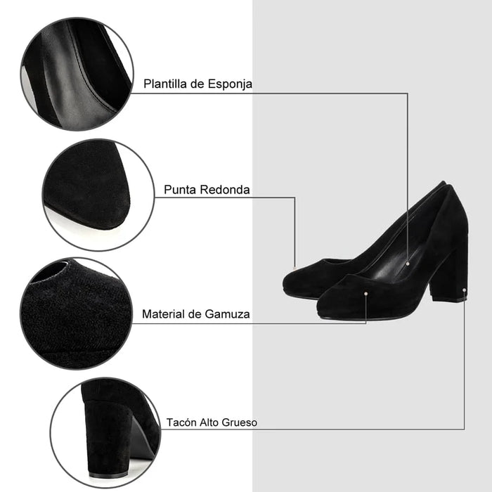 weide ZAPATOS DE TACO MUJER NEGRO WEIDE GHE22 Oferta especial de fábrica