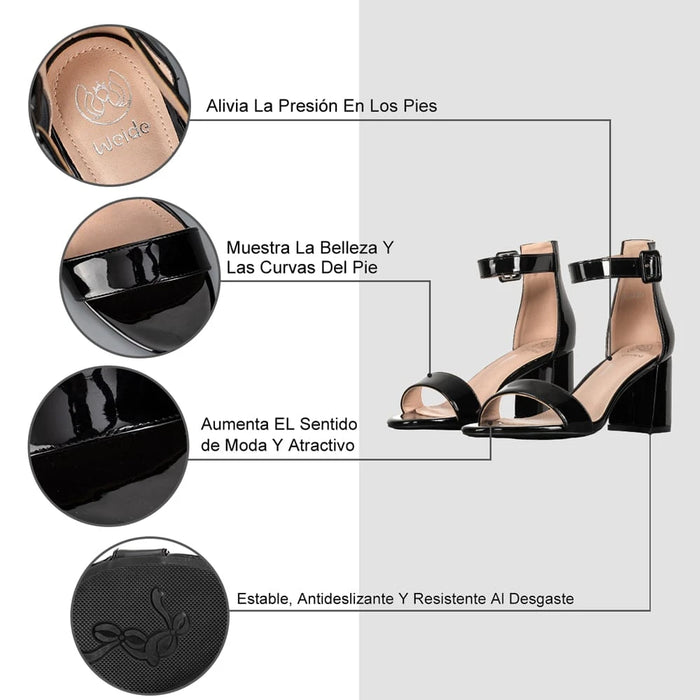 weide SANDALIA MUJER TACO WEIDE GHE19B Precio de fábrica