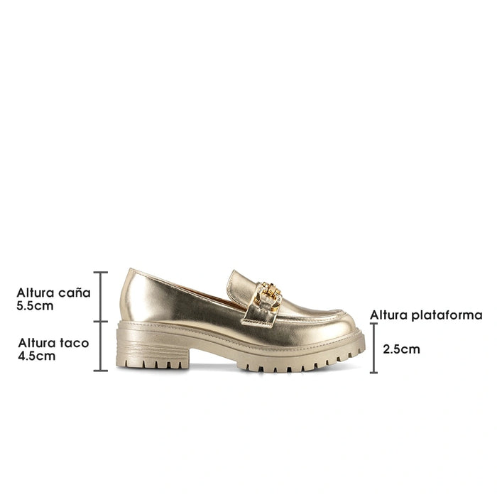 weide Mocasin Mujer Nieve Dorado Weide Oferta exclusiva