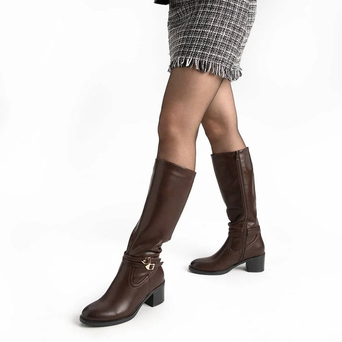 weide BOTAS TACO MUJER MARRON WEIDE CZY582 Ofertas especiales