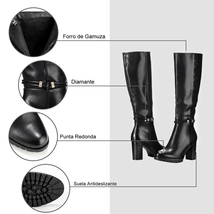 weide BOTAS TACO MUJER NEGRO WEIDE CZY583 Grandes ahorros