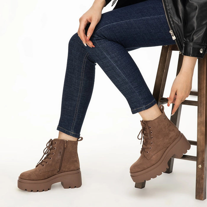 weide BOTINES PLATAFORMA MUJER CAQUI WEIDE DH31 Rebajas online