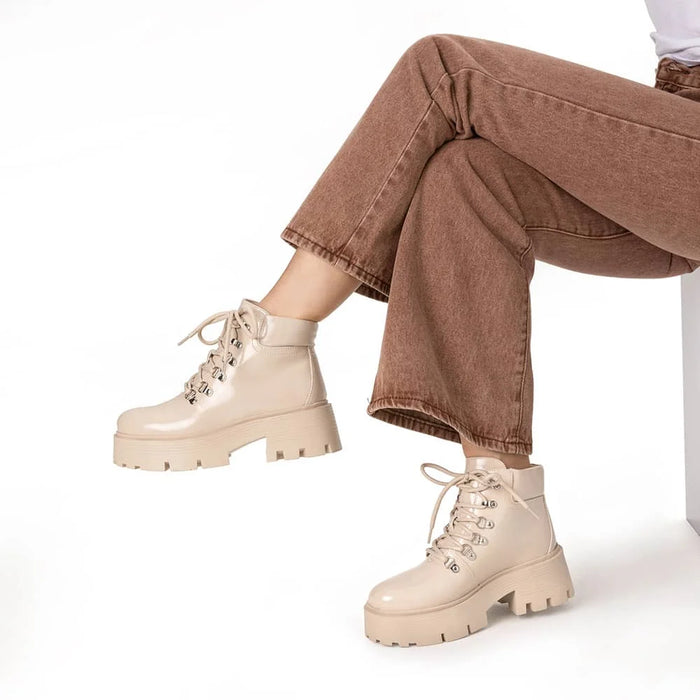 weide BOTINES PLATAFORMA MUJER BEIGE WEIDE DH56 Envío gratis