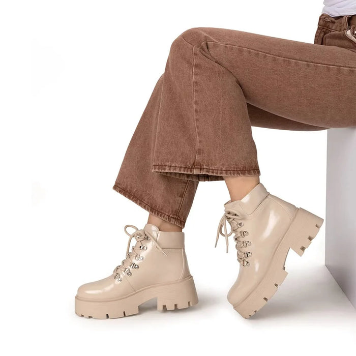 weide BOTINES PLATAFORMA MUJER BEIGE WEIDE DH56 Envío gratis