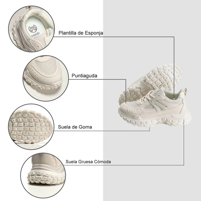 weide ZAPATILLAS PLATAFORMA MUJER BEIGE WEIDE SL03 Promoción trimestral
