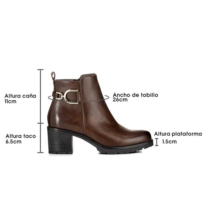 weide BOTINES TACO MUJER MARRON WEIDE QBM05 Liquidación