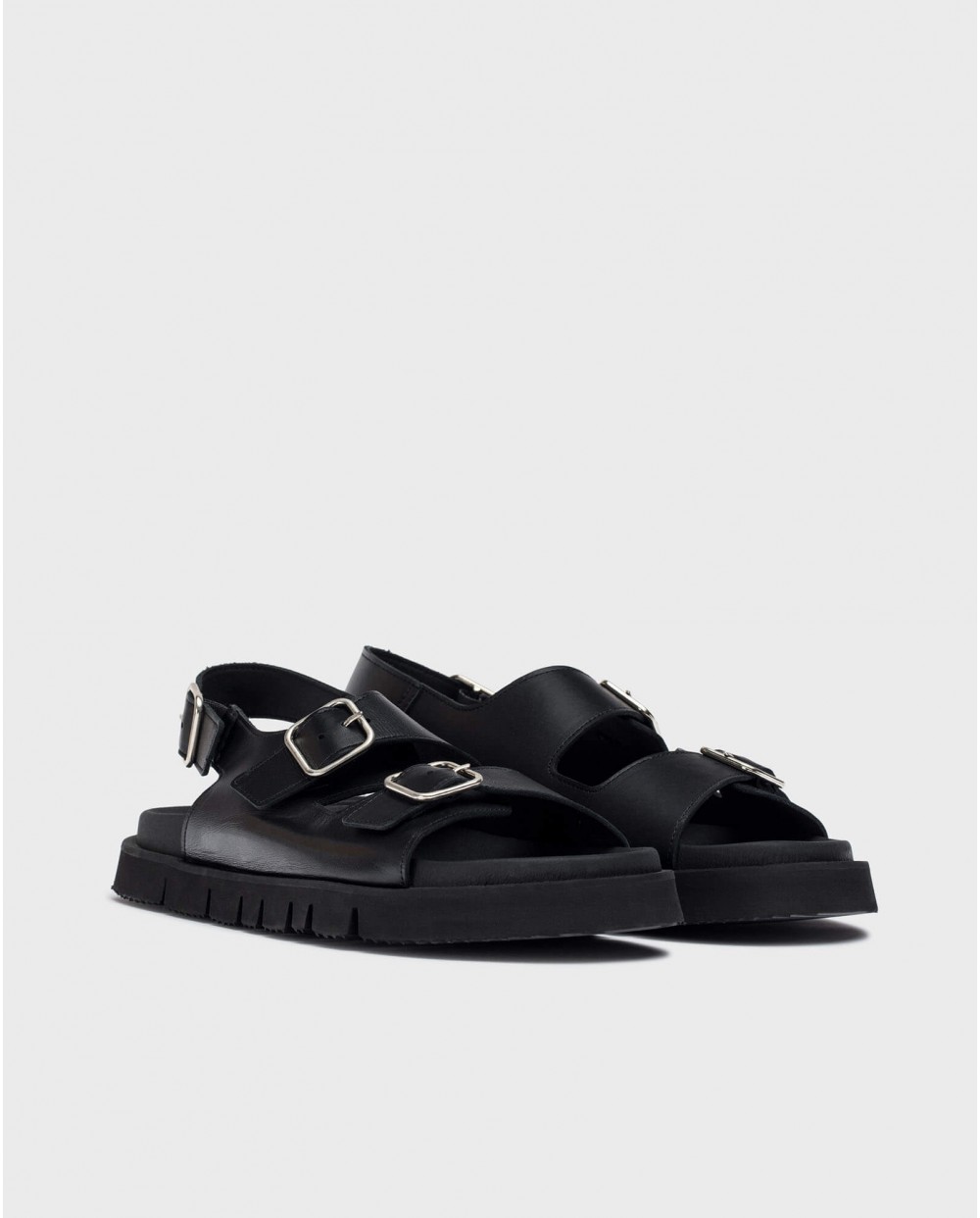 wonders Sandalias BIRK Negro Solo hoy