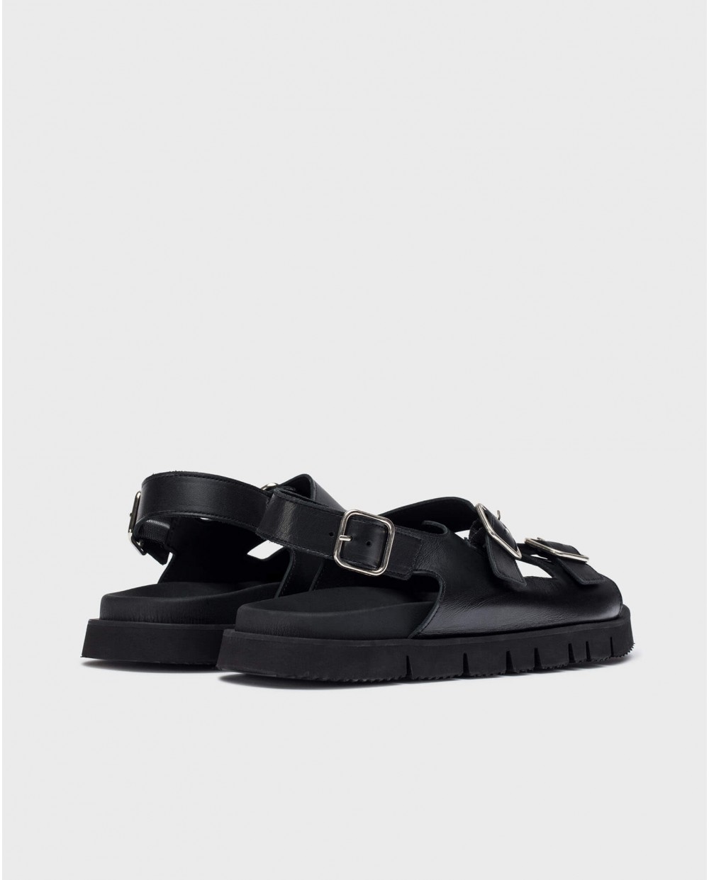 wonders Sandalias BIRK Negro Solo hoy
