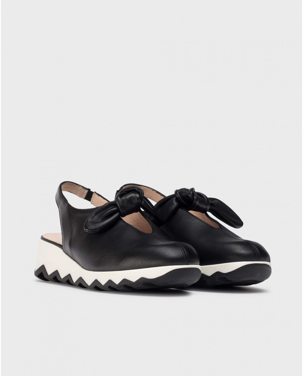 wonders Zapatos AIXA Negros Tienda de fábrica
