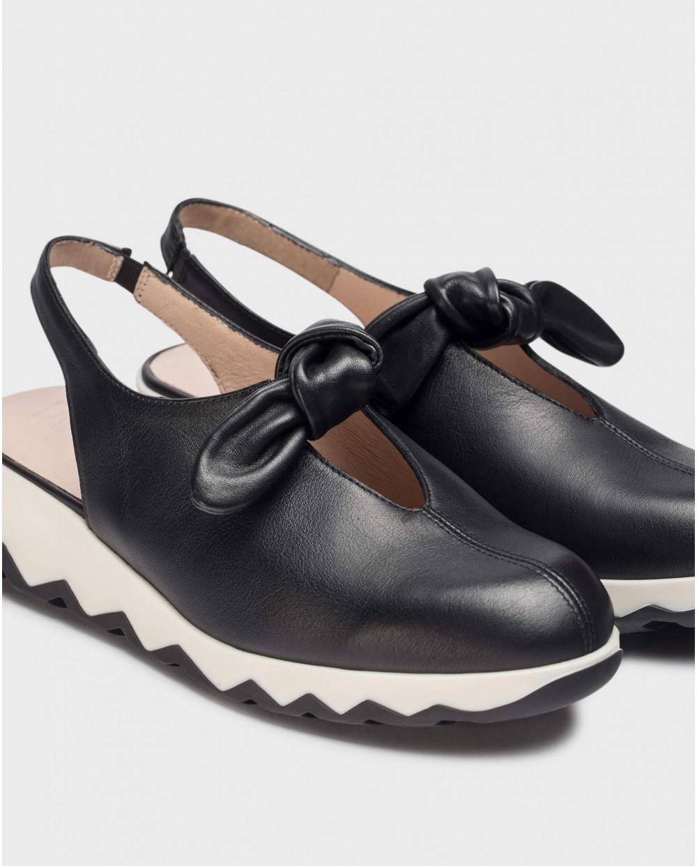 wonders Zapatos AIXA Negros Tienda de fábrica
