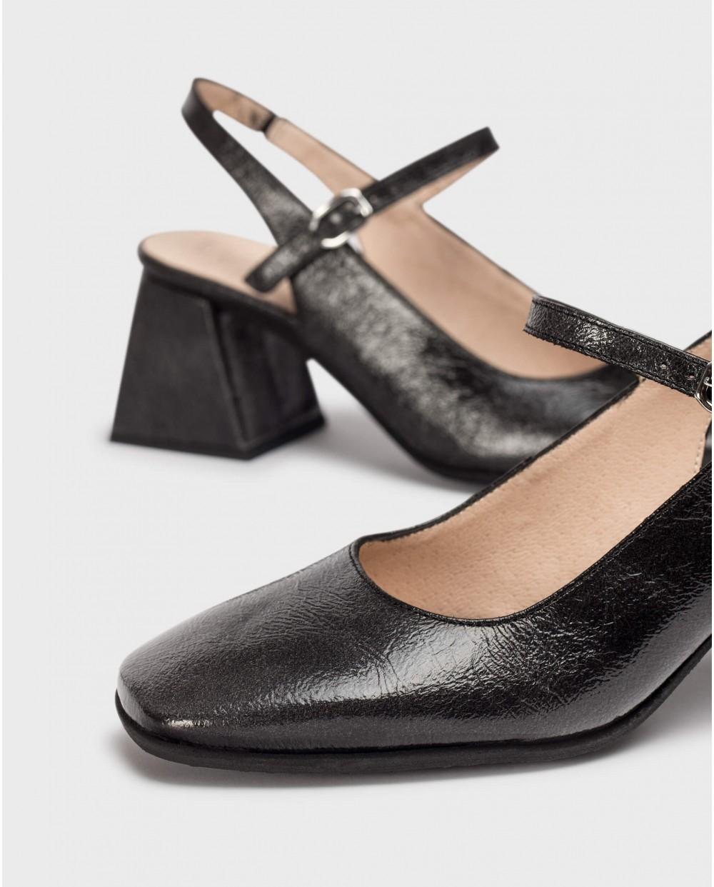 wonders Zapatos destalonados JANE Negros Limitado a 3 días
