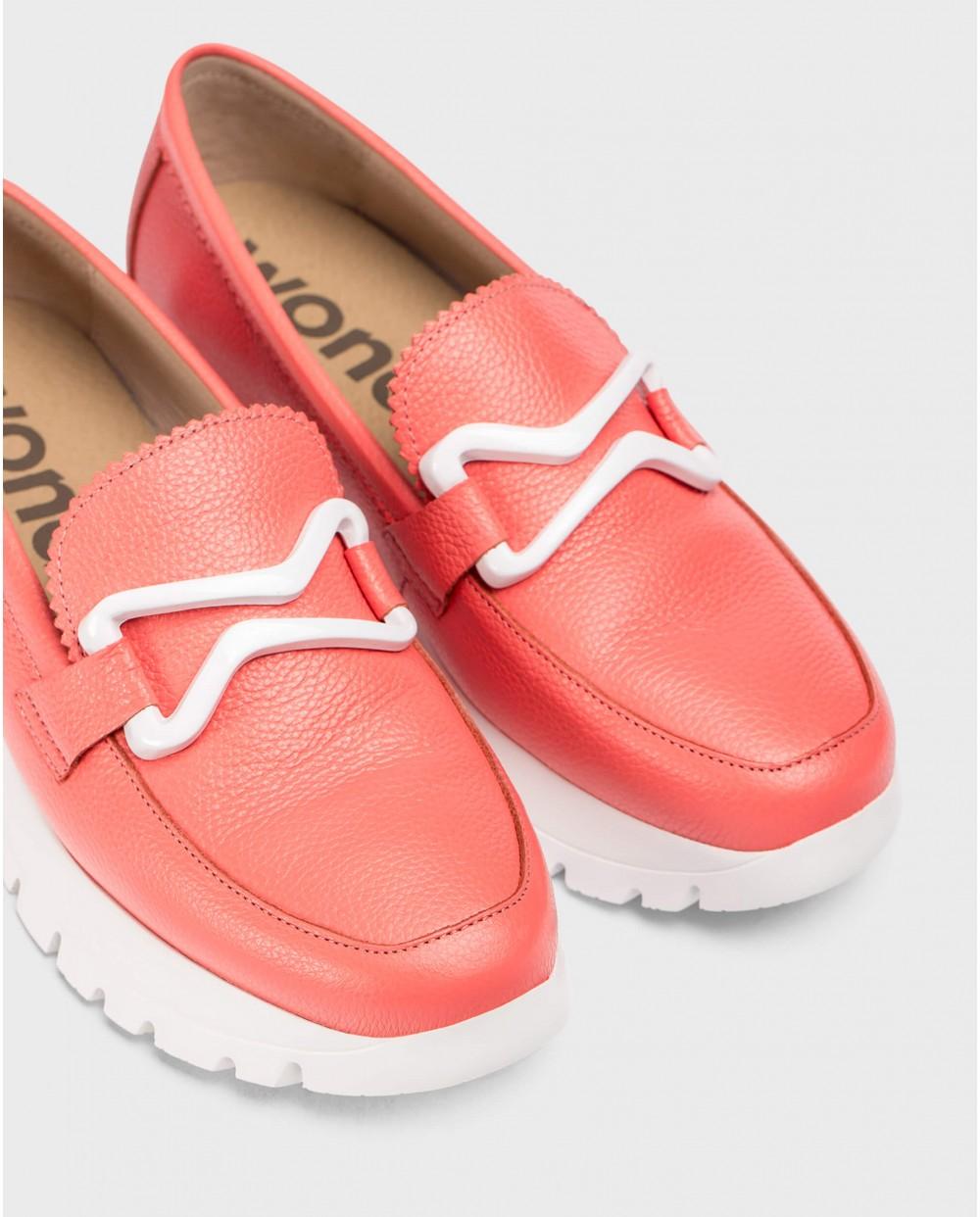 wonders Mocasines AURA Coral Descuento