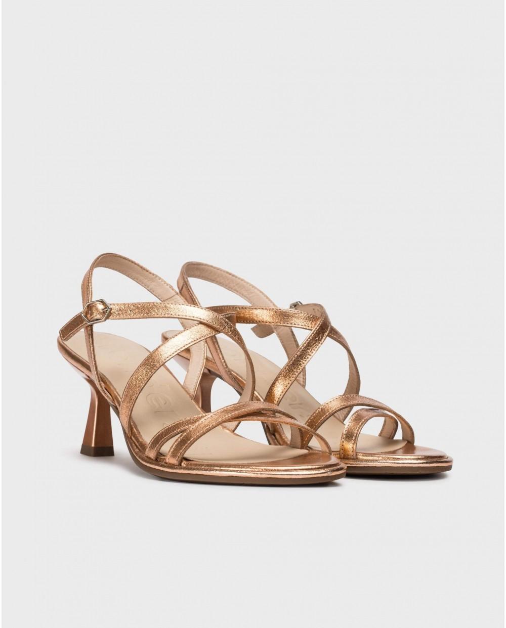 wonders Sandalias KAIA Oro Rosa Envío internacional gratuito