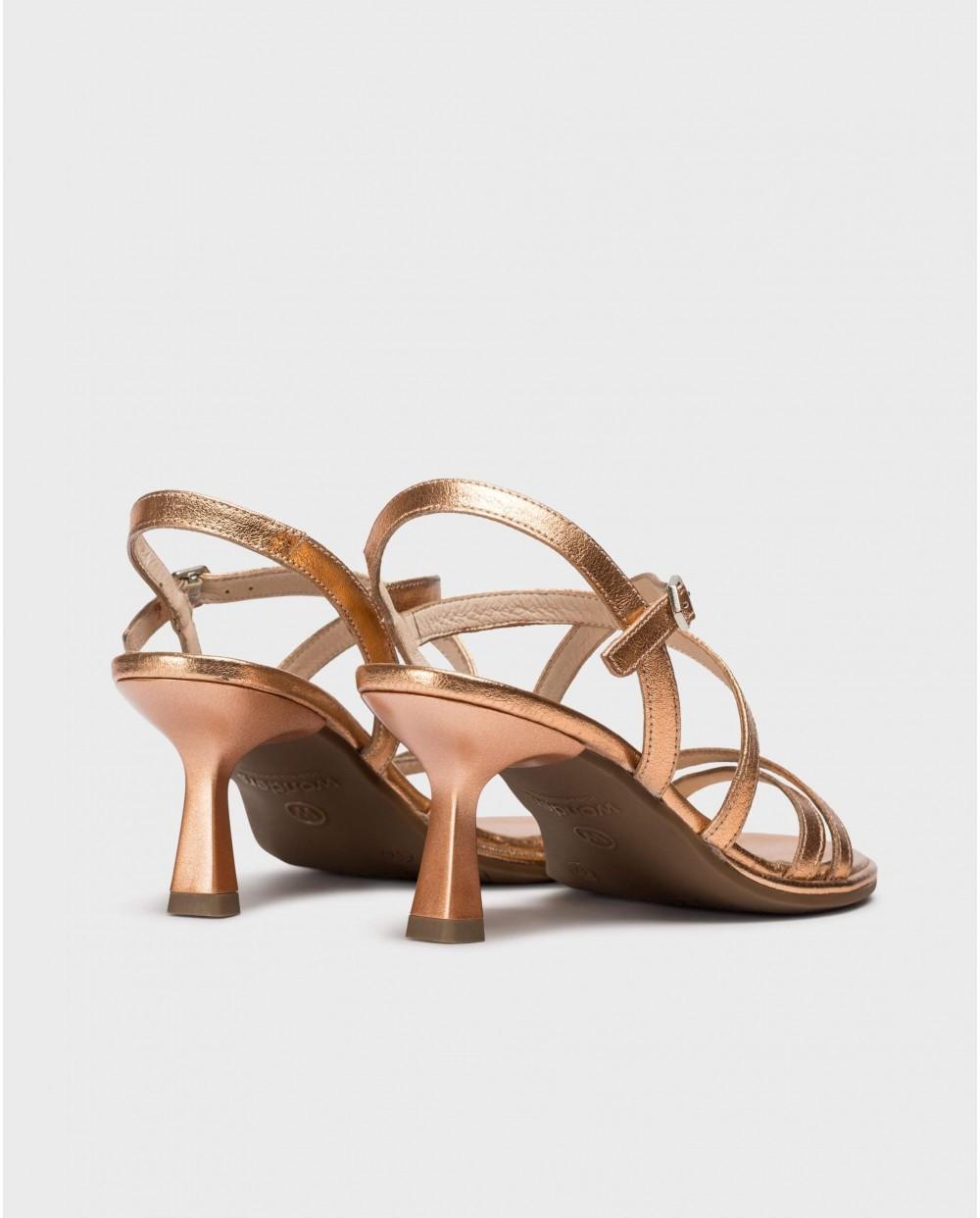 wonders Sandalias KAIA Oro Rosa Envío internacional gratuito