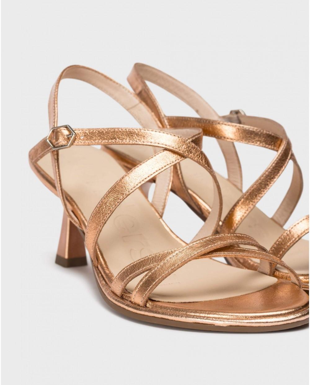 wonders Sandalias KAIA Oro Rosa Envío internacional gratuito