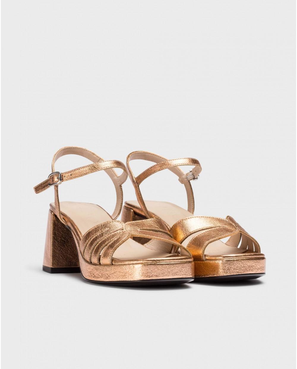 wonders Sandalias DANNA Oro Rosa Tienda de fábrica