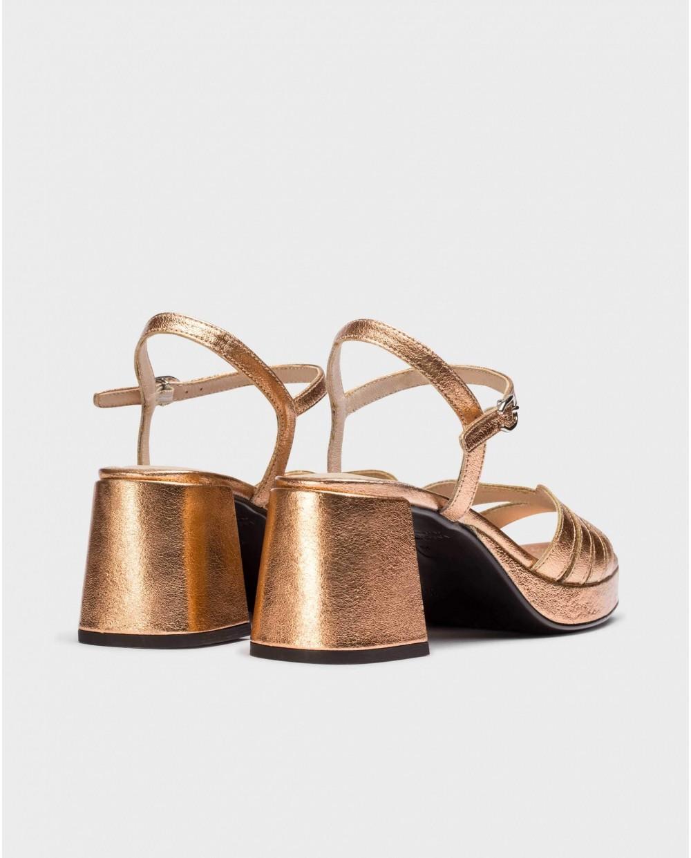 wonders Sandalias DANNA Oro Rosa Tienda de fábrica