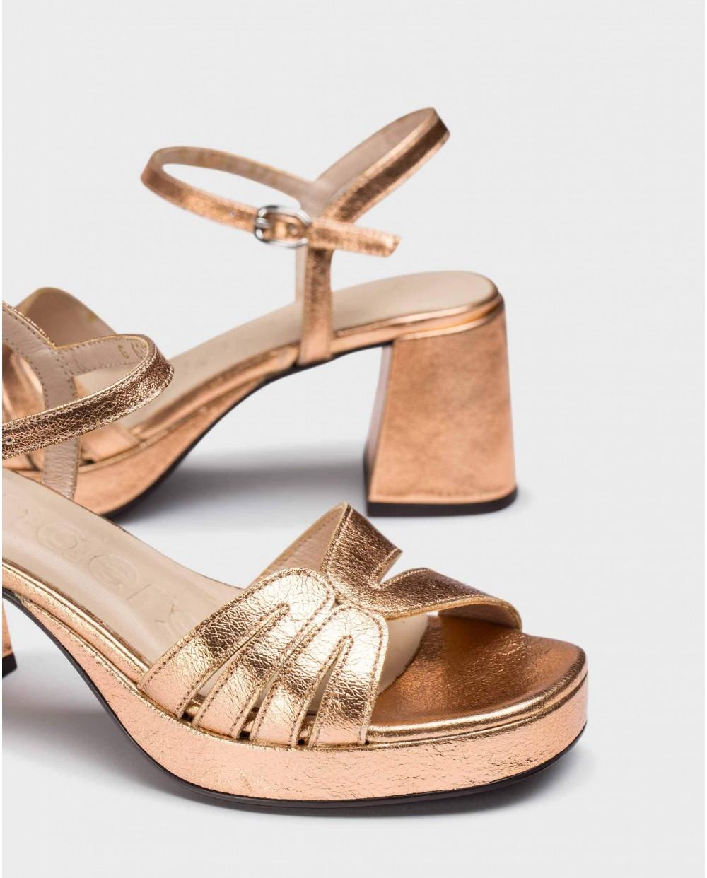 wonders Sandalias DANNA Oro Rosa Tienda de fábrica