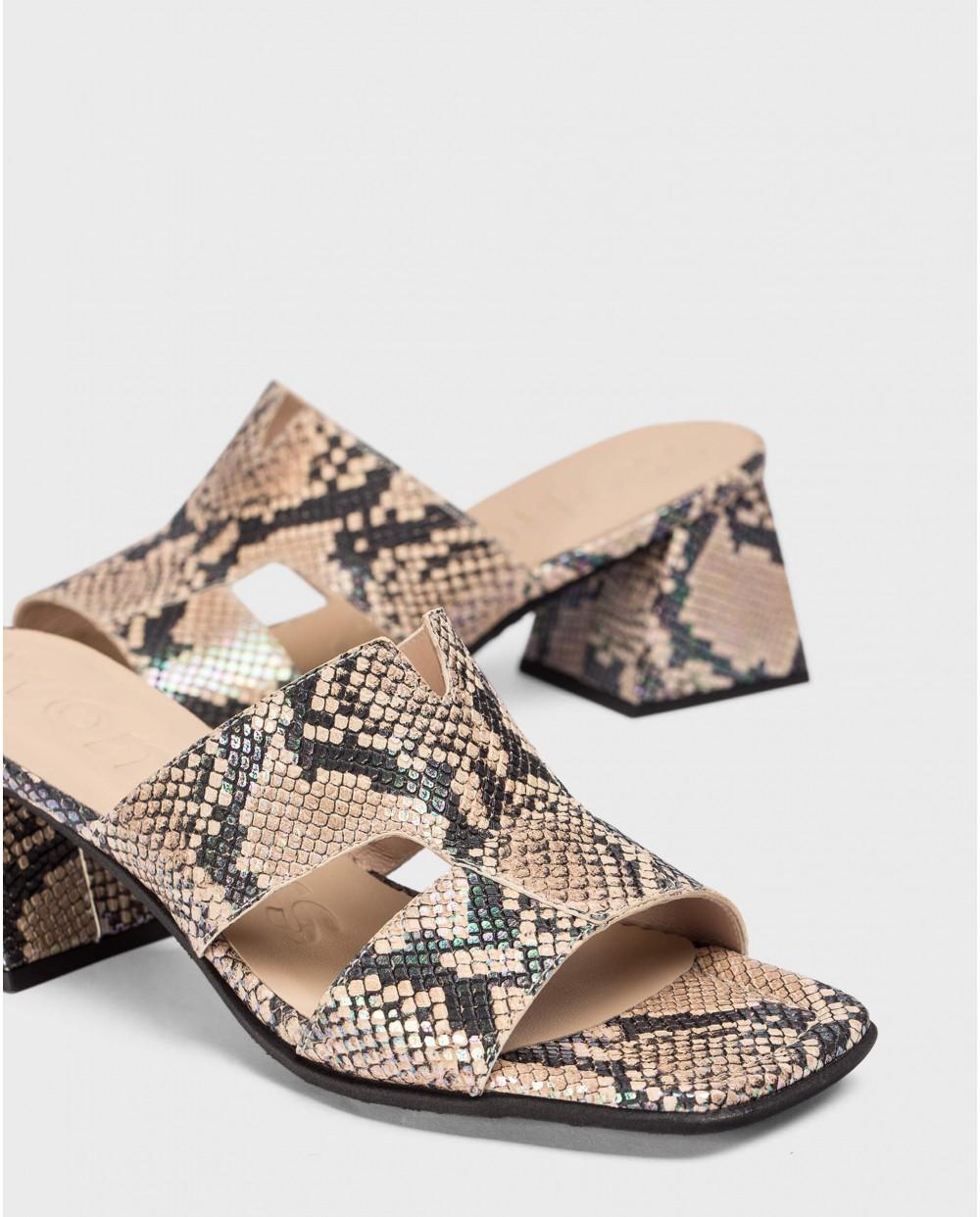 wonders Sandalias FLAVIA Serpiente Oferta exclusiva