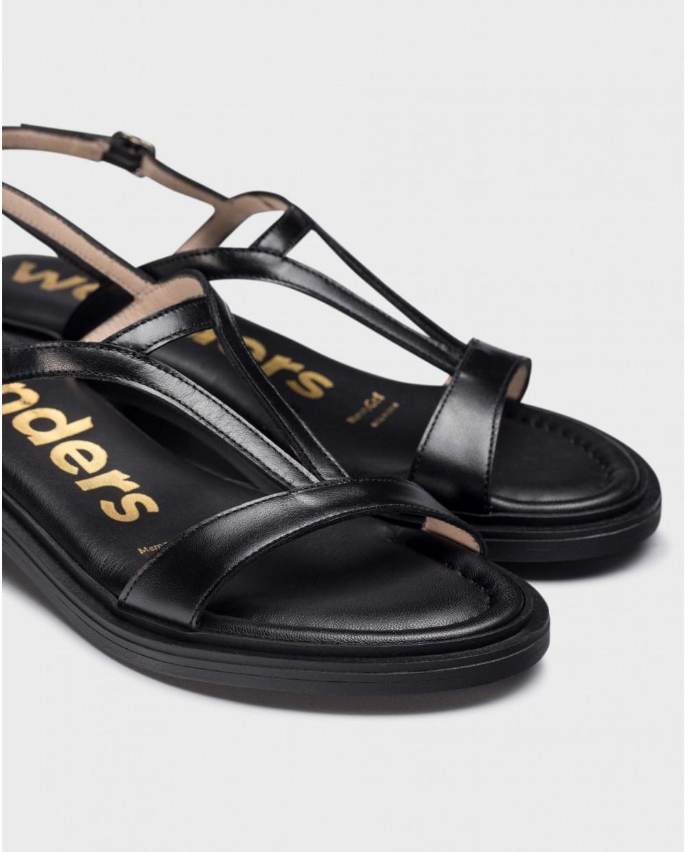 wonders Sandalias ANAHÍ Negras Ofertas de temporada