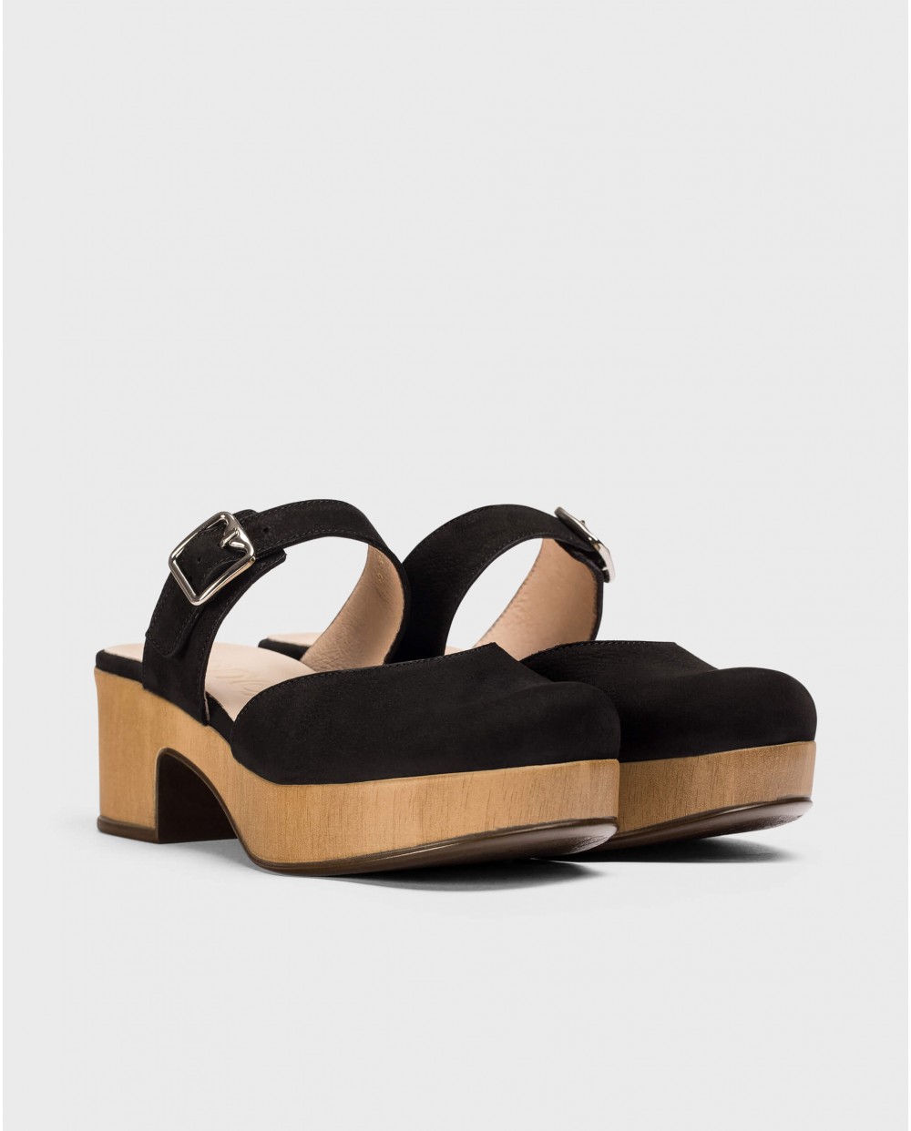 wonders Zuecos OFELIA Negros Grandes ahorros
