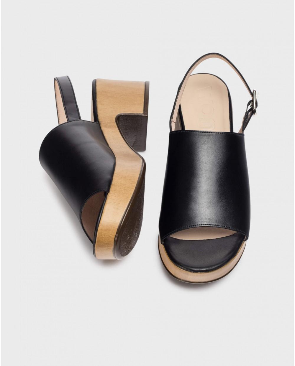 wonders Sandalias MIÉRCOLES 50-P Negras Rebajas de fin de temporada