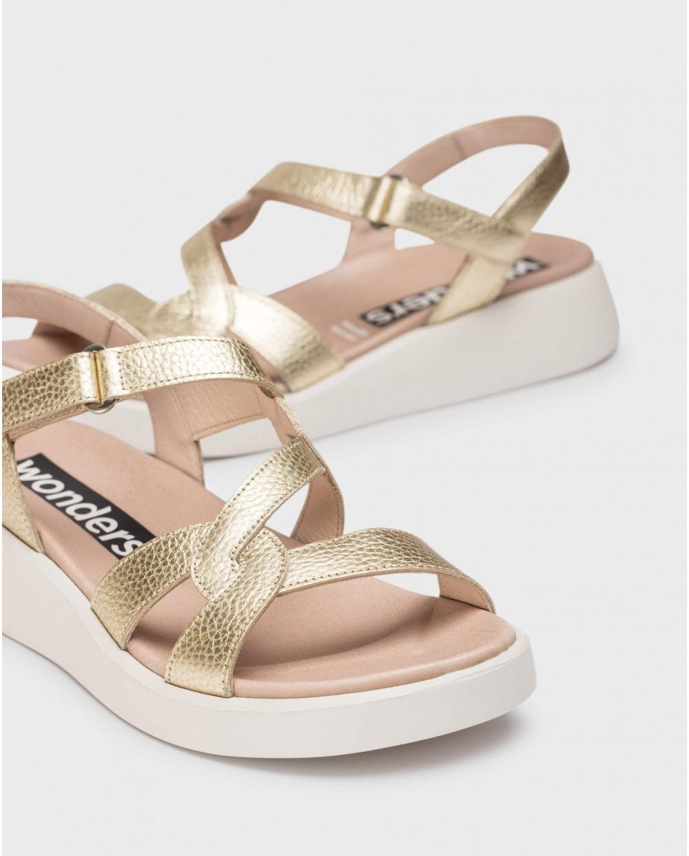 wonders Sandalias CORDELIA Oro Precio ultrabajo
