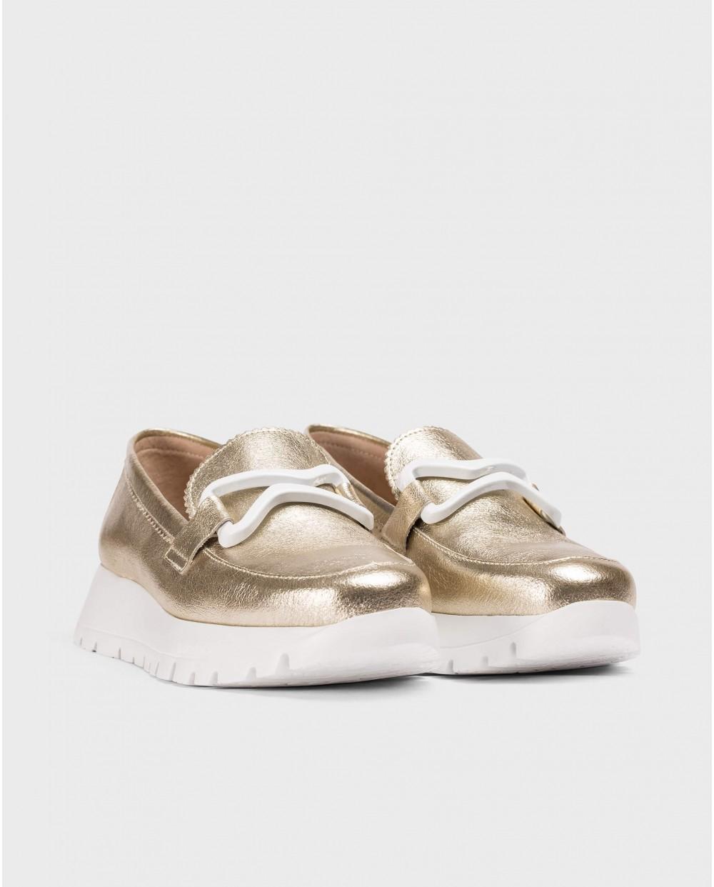 wonders Mocasines AURA Oro Devoluciones gratuitas