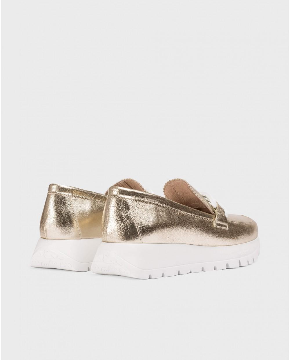 wonders Mocasines AURA Oro Devoluciones gratuitas