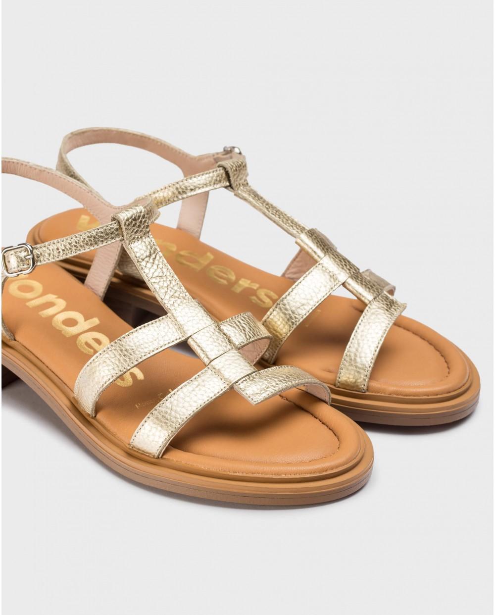 wonders Sandalias JANET Oro Rebajas top