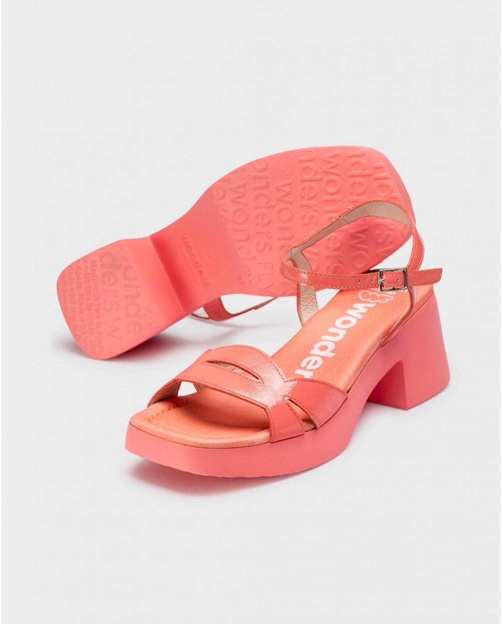 wonders Sandalias HURA Coral Grandes descuentos