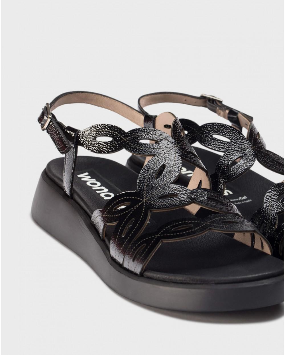 wonders Sandalias DARYA Negras En oferta