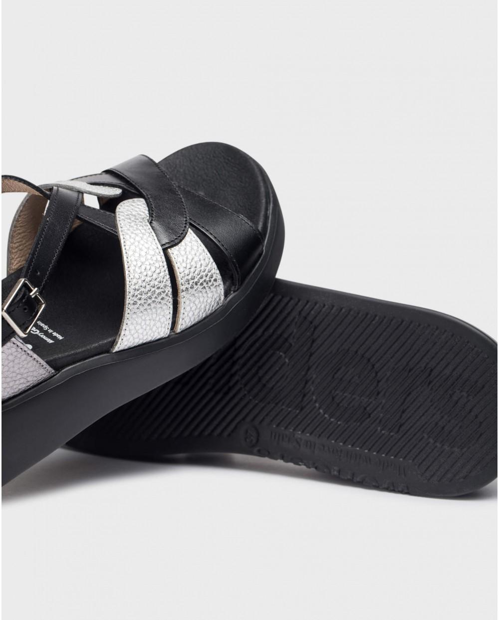 wonders Sandalias PATERNA Negras Descuentos del mes