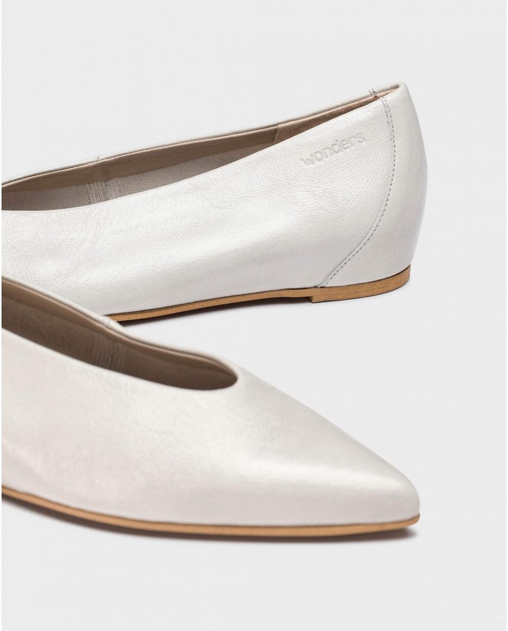 wonders Bailarinas TRIANA Blancas Descuento por venta flash