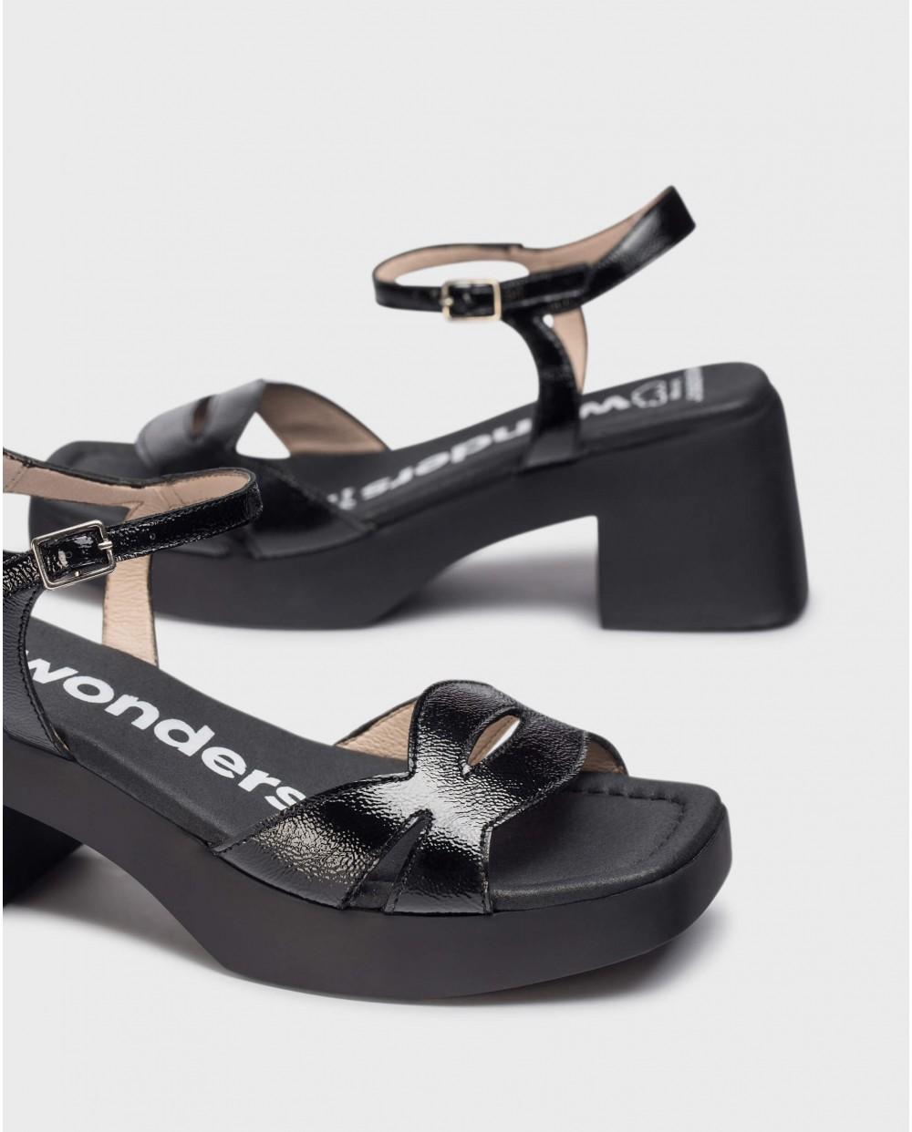 wonders Sandalias HURA Negras Rebajas de fábrica