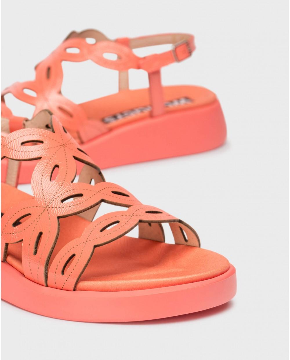 wonders Sandalias DARYA Coral Mejor oferta