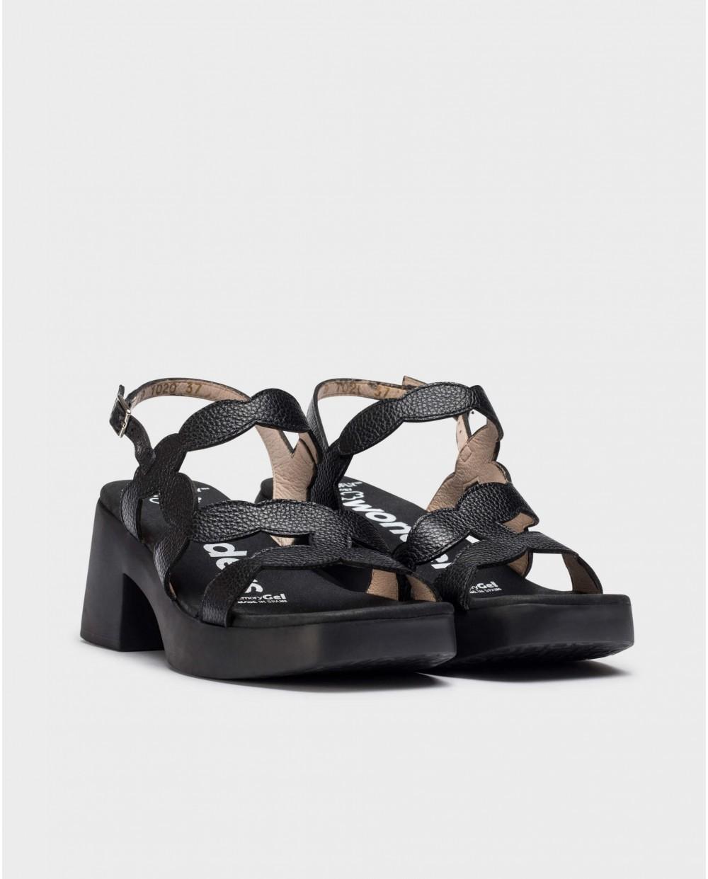 wonders Sandalias HURA Negras Últimos 3 días