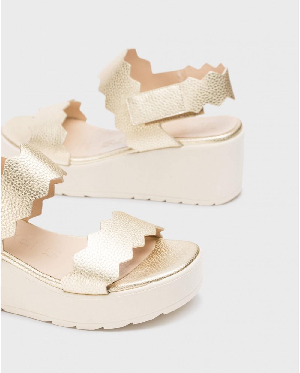 wonders Sandalias PÚRPURA Platino Precio de fábrica