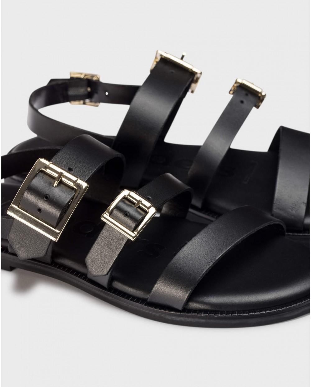 wonders Sandalias ZORION Negras Solo hoy
