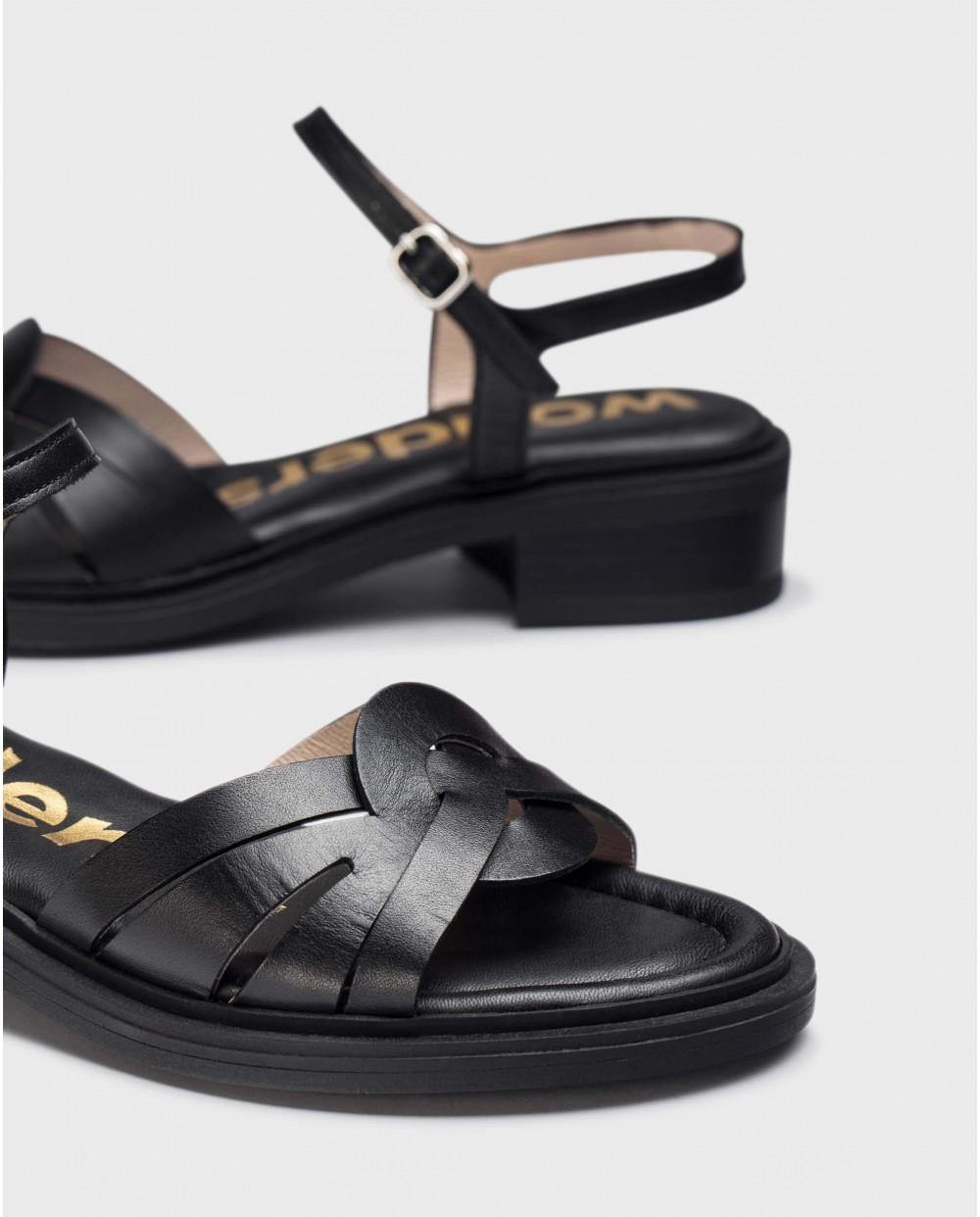 wonders Sandalias GIOVANNA Negras Oferta especial de fábrica