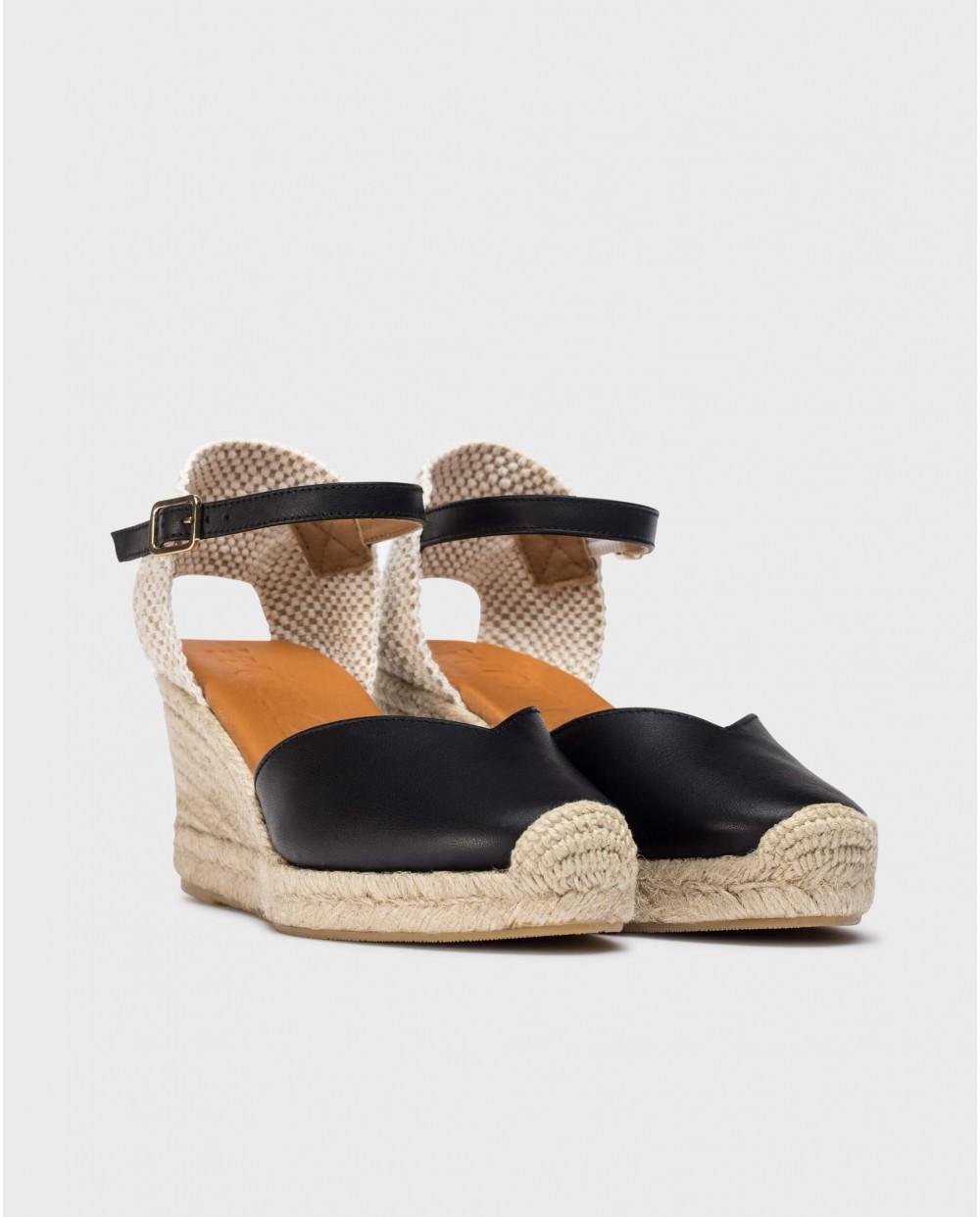 wonders Alpargatas ENA Negras Rebajas baratas