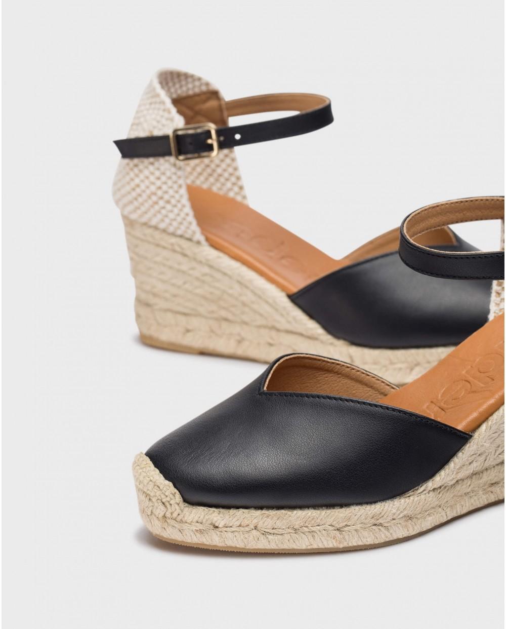 wonders Alpargatas ENA Negras Rebajas baratas