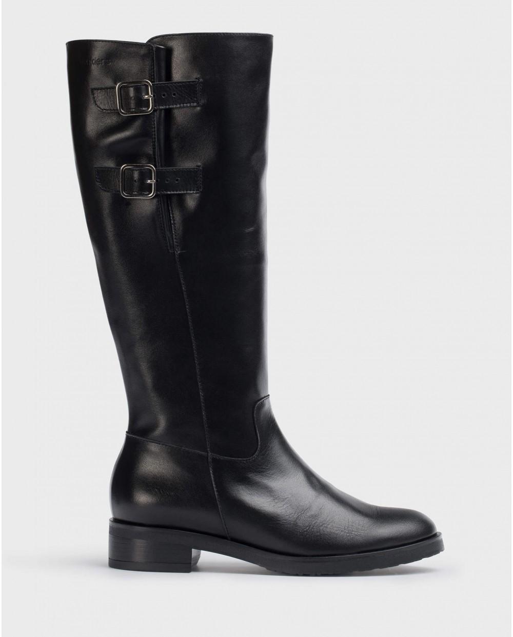 wonders Botas DOUBLE Negras